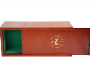 Mahogany Slide-Top Chess Box