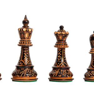 The Burnt Zagreb '59 Series Chess Pieces - 3.875" King