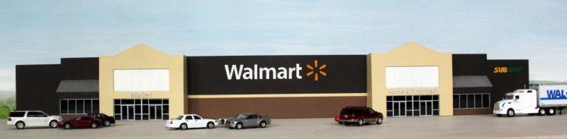 #WM-001 Walmart Supercenter backdrop building